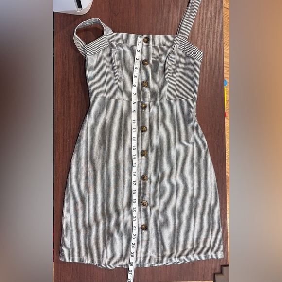 Hollister XS white and blue striped‎ jumper dress - Picture 5 of 8